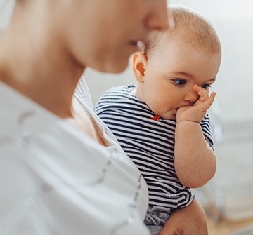 Baby sucking thumb