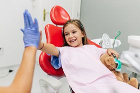 a child receiving dental treatment