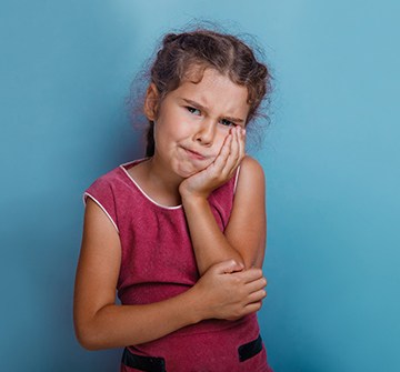 a child experiencing oral pain