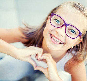 Young girl with Phase 1 Orthodontics in Clinton 